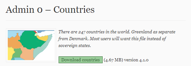 natualearthdata.com geographic shapefiles